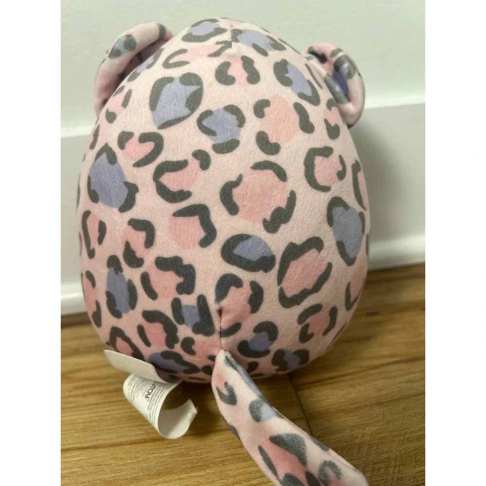 Squishmallows Chelsea Leopard Kids 8 Inch Pink Purple Spotted Plush Toy